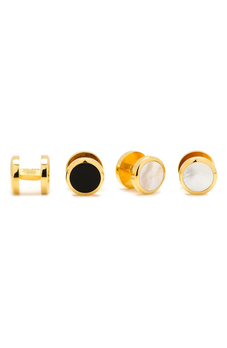Cufflinks, Inc. Double Sided Shirt Studs, Alternate, color, Metallic Gold