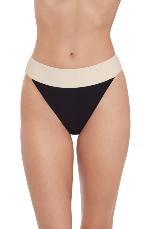 Banded High Leg Bikini Bottoms