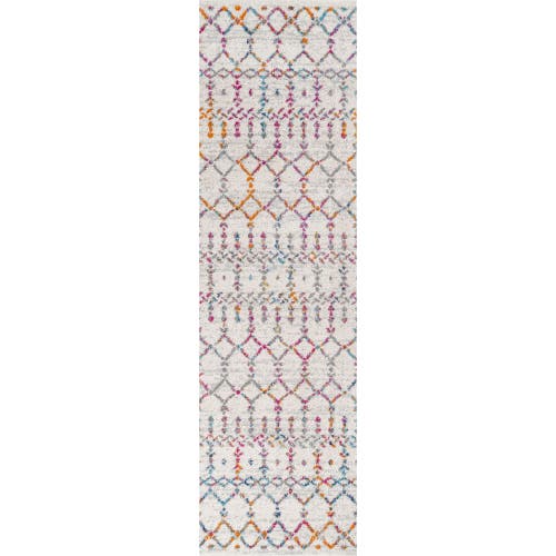 Jonathan Y Moroccan Hype Boho Vintage Diamond Area Rug In Ivory/multi