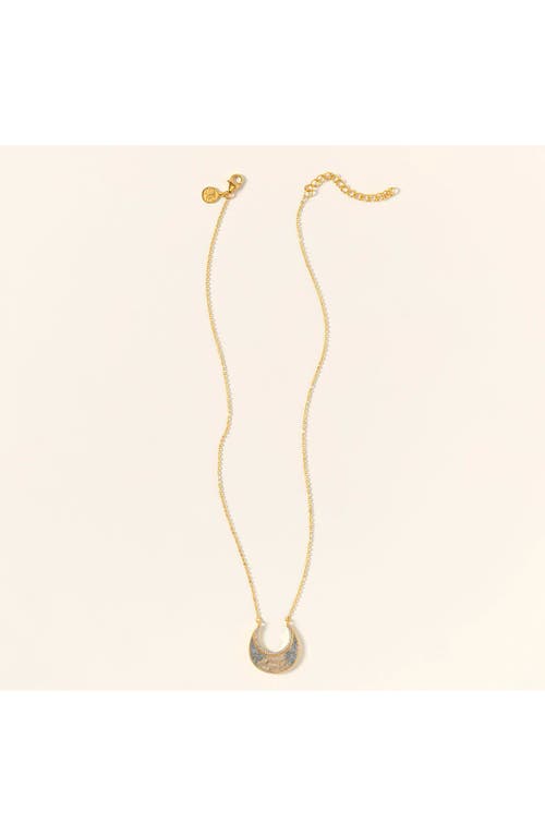 Shana Gulati Sliced Raw Diamond Crescent Necklace In Gold