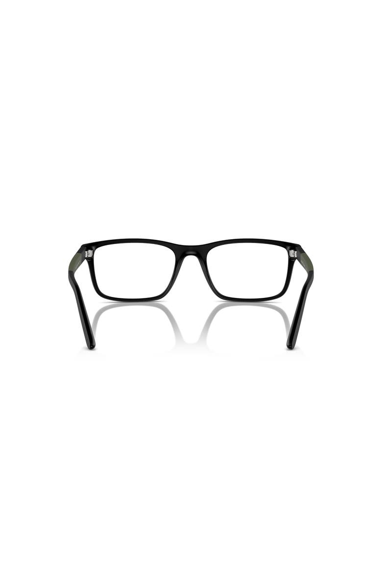 Polo Ralph Lauren 55mm Rectangle optical glasses, Alternate, color, Black