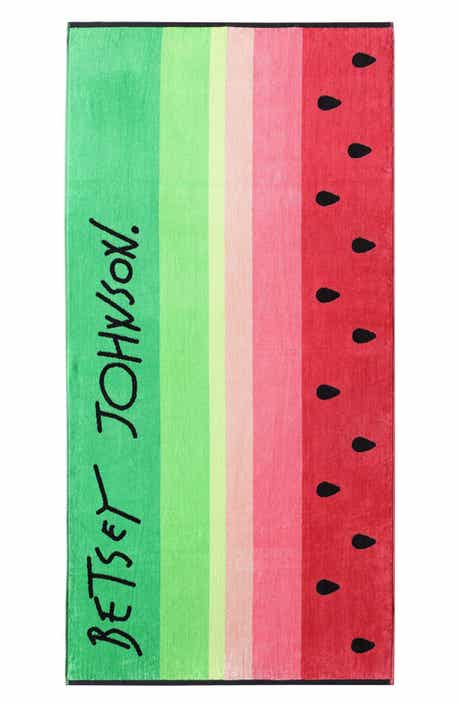 Betsey Johnson Watermelon Stripe Beach Towel