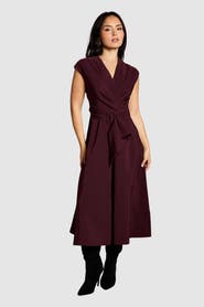 Coast Petite Belted Crepe Dress