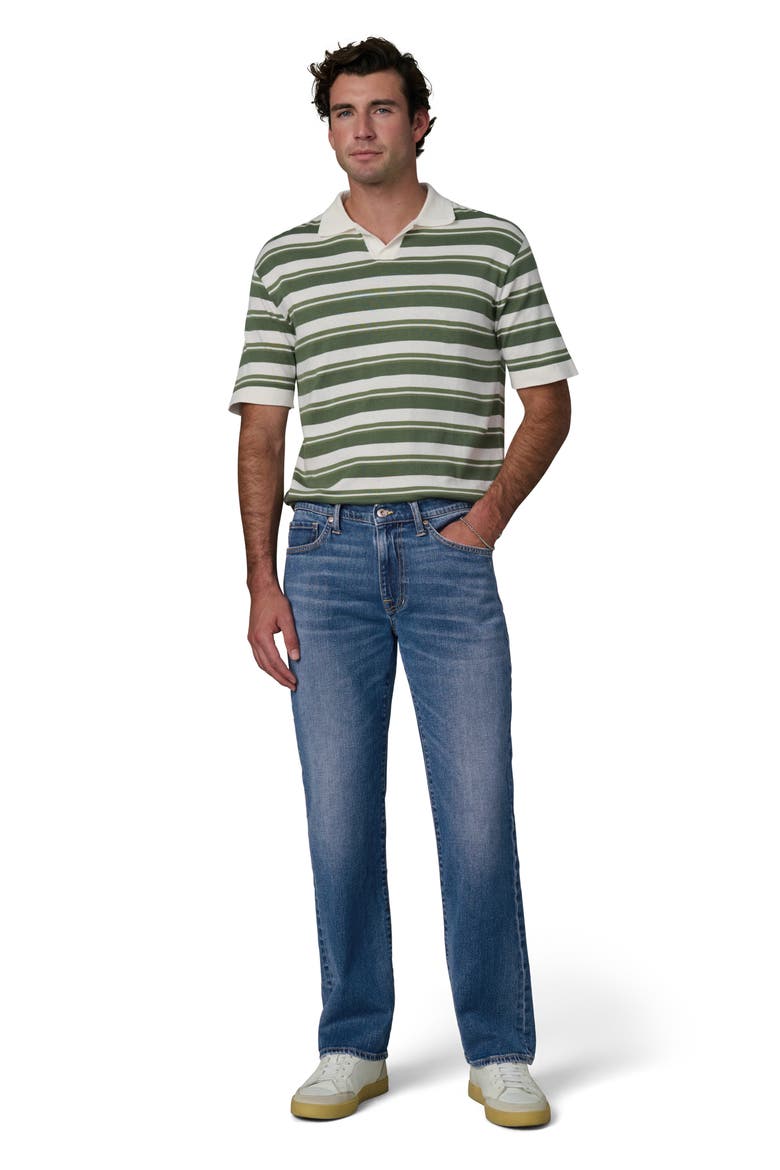 Club Stripe Johnny Collar Cotton Polo, Alternate, color, FATIGUE GREEN STRIPE