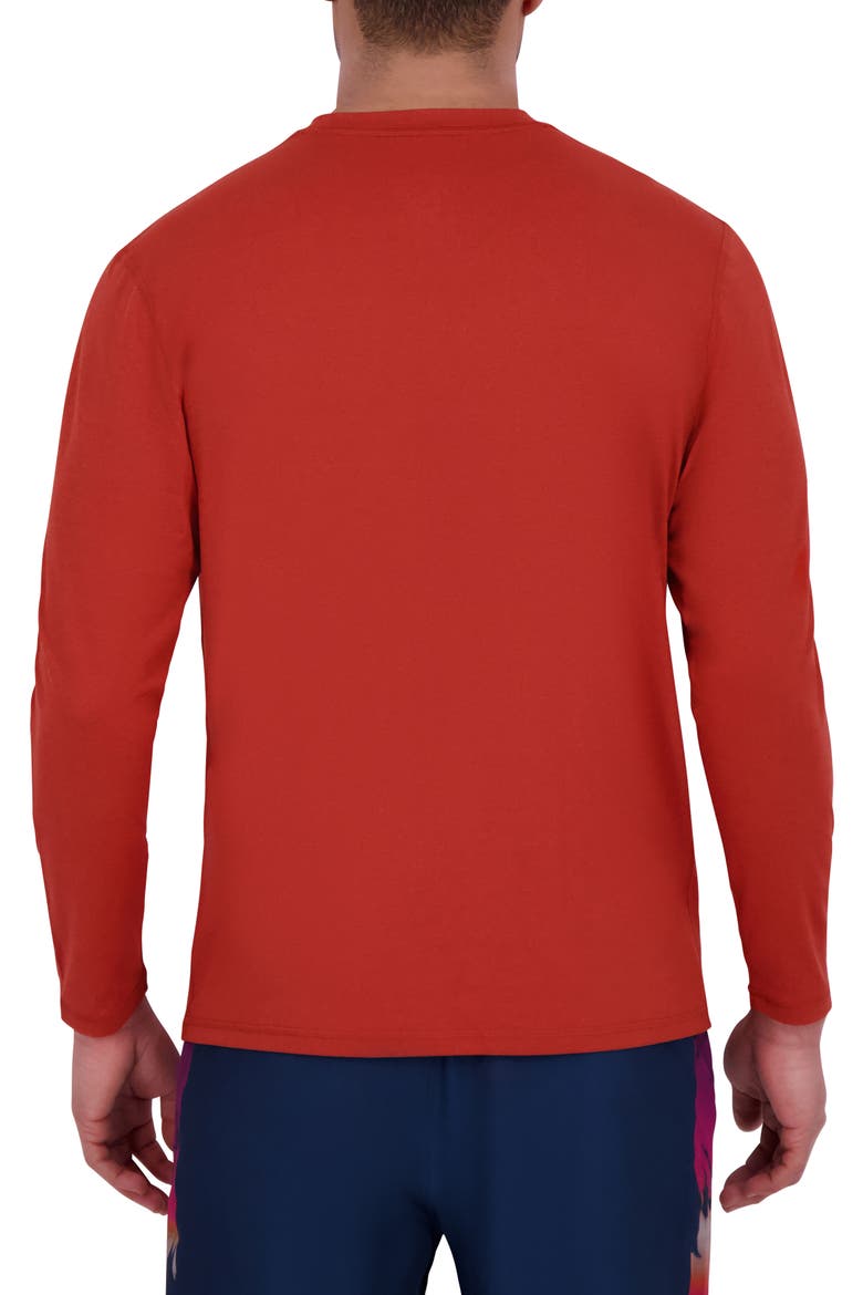 Long Sleeve Rashguard, Alternate, color, RED OCHRE