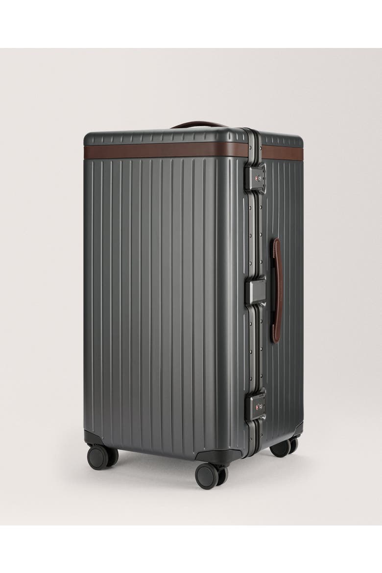 The Trunk Suitcase, Alternate, color, Grey / Chocolate