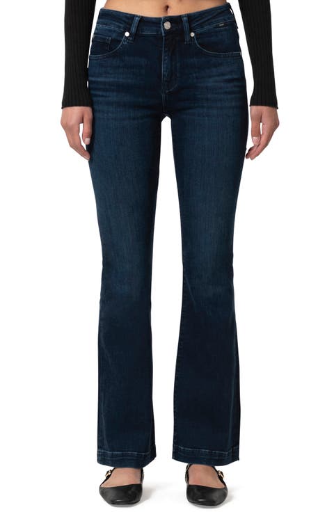 Sydney Mid Rise Flare Jeans (Deep Brushed Feather Blue)