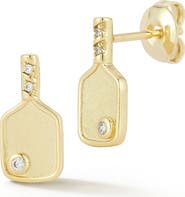 SPHERA MILANO Pickleball Paddle Cubic Zirconia Stud Earrings