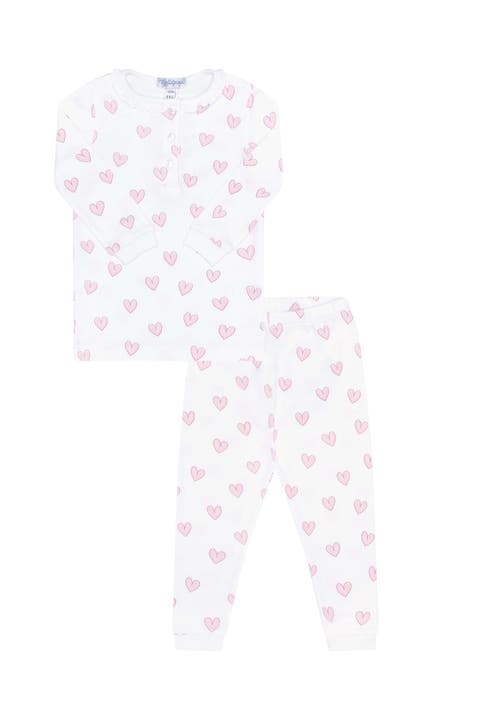 Pink Heart Print Pajama - Toddler & Little Kid