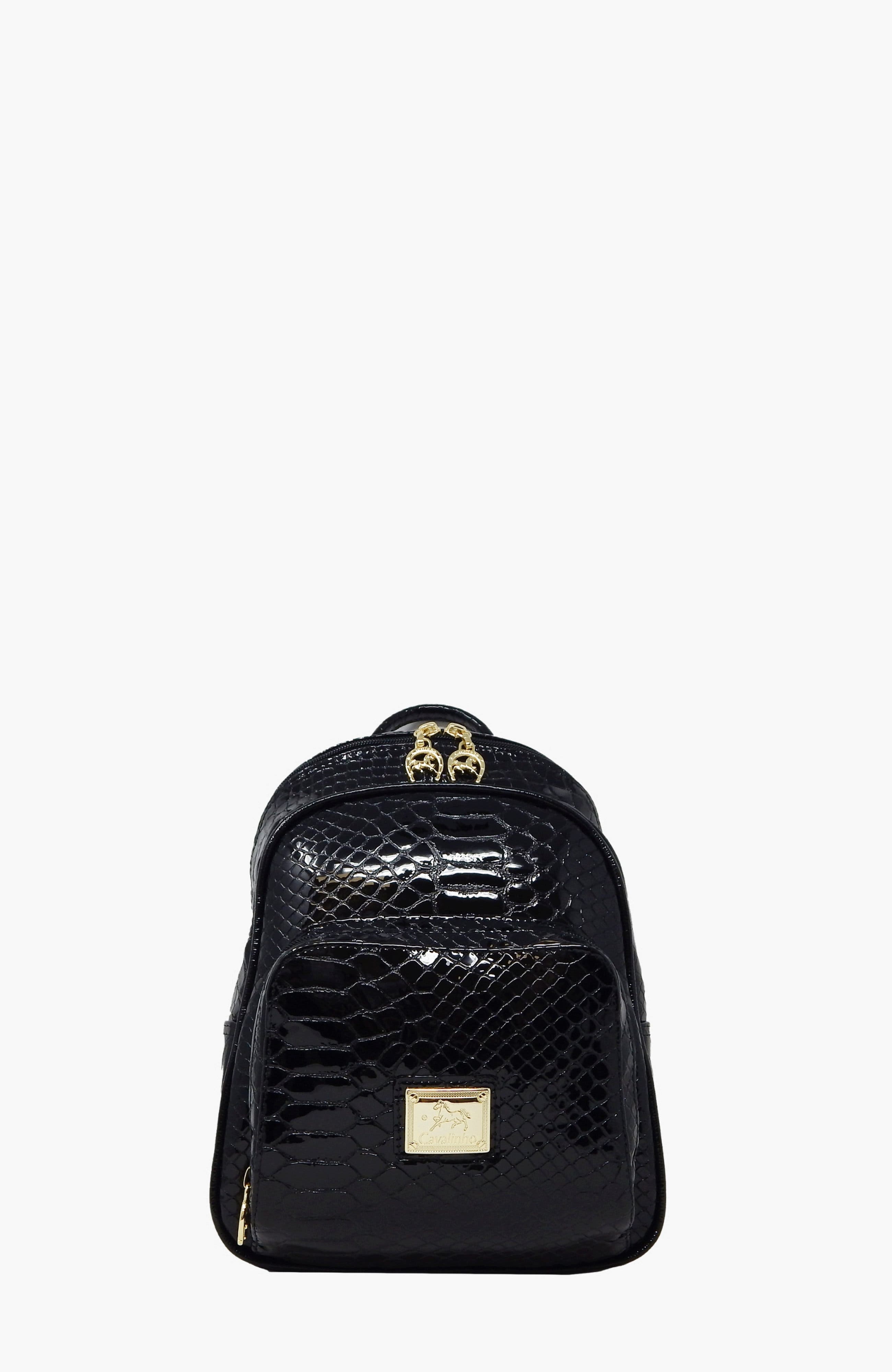 Gallop 525 Patent Leather Backpack, Main, color, Black