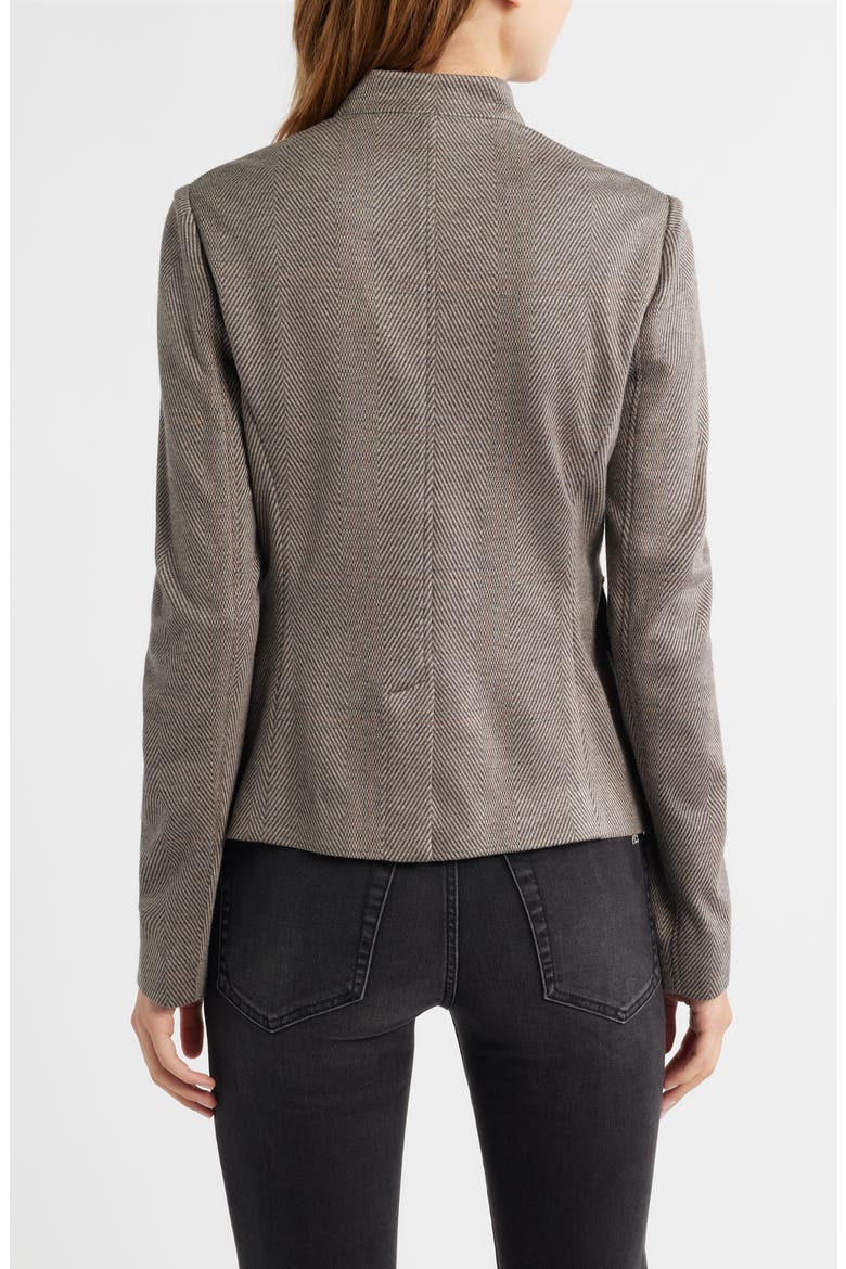 Mercer Mixed Print Ponte Jacket, Alternate, color, BRWMT