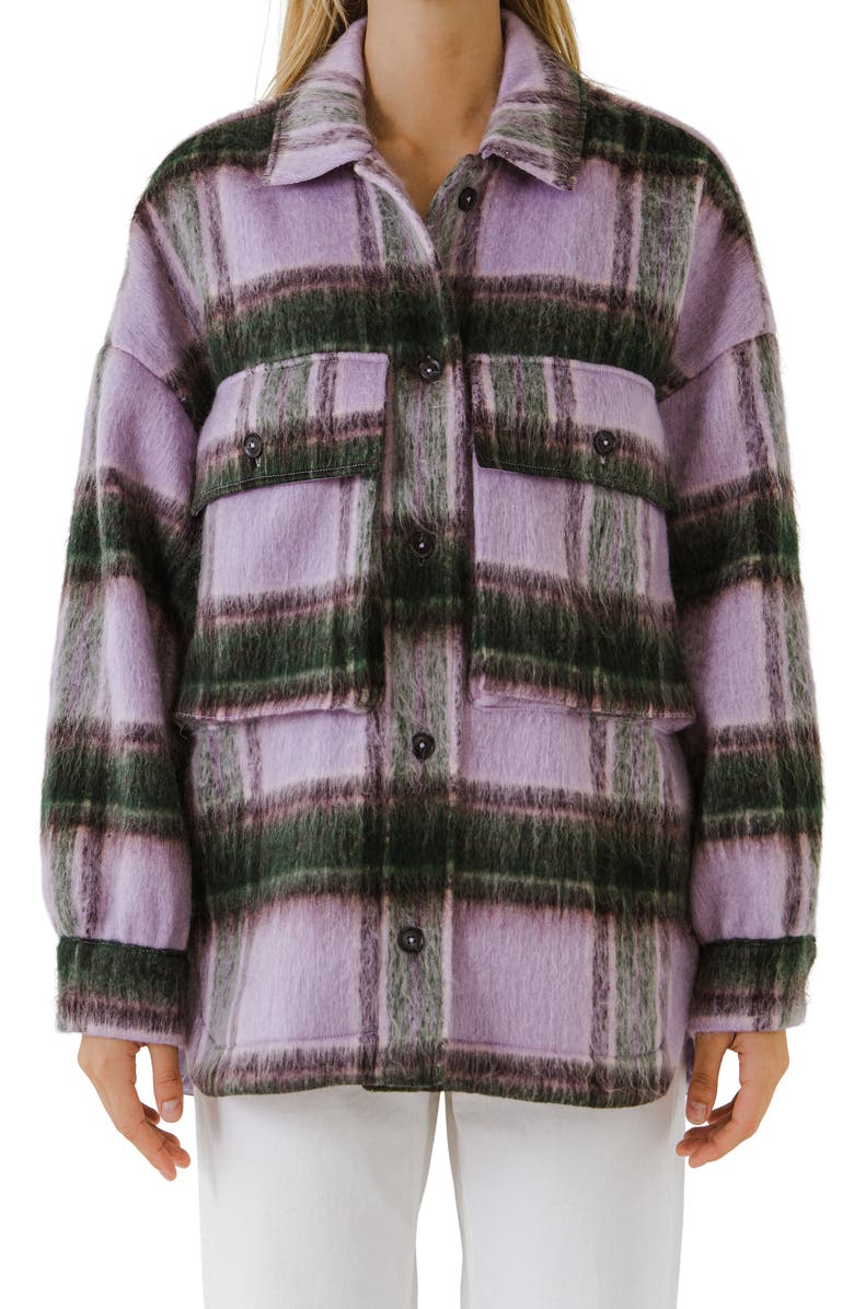 Grey Lab Plaid Shacket, Alternate, color, 