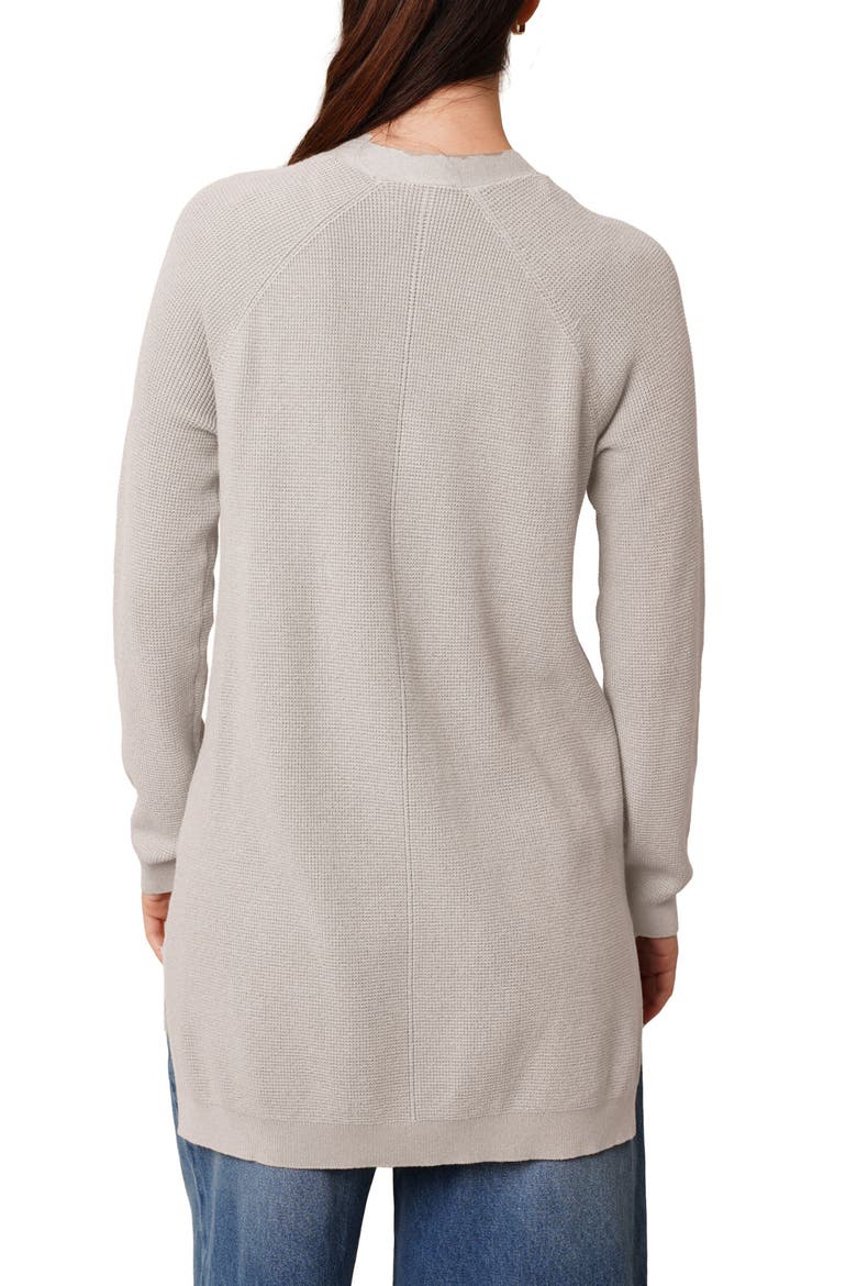 Open Front Pocket Cardigan, Alternate, color, SILVER HEATHER GREY