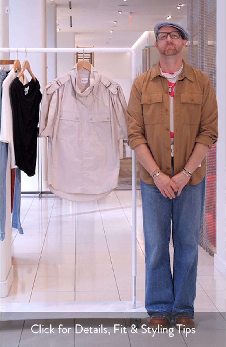 Nemia Buckle Detail Cotton Blend Top, sales video thumbnail