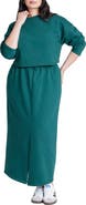 ELOQUII Maxi French Terry Skirt
