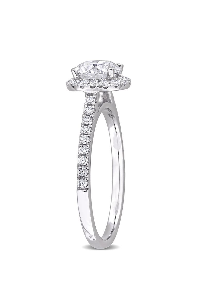 Julianna B. 1-1/3 CTW Lab-Grown Diamond Halo Ring 14k, Alternate, color, White Gold