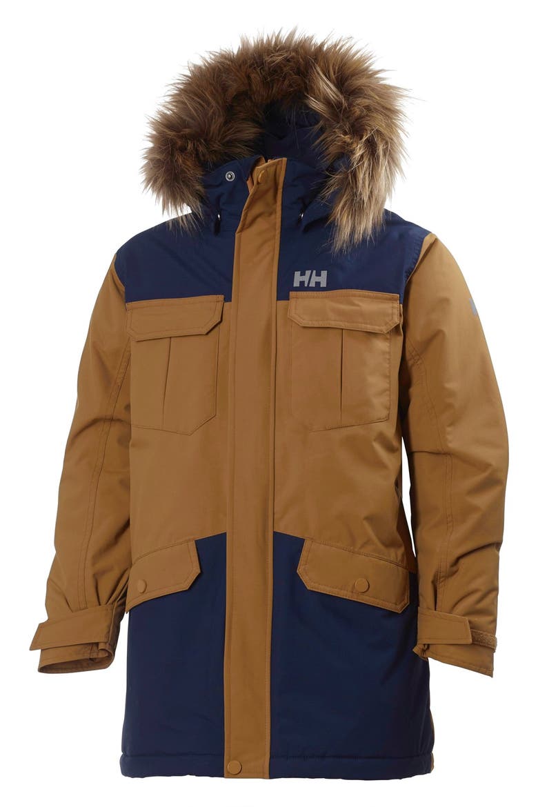Helly Hansen 'Jr. Legacy' Parka, Main, color, BROWN
