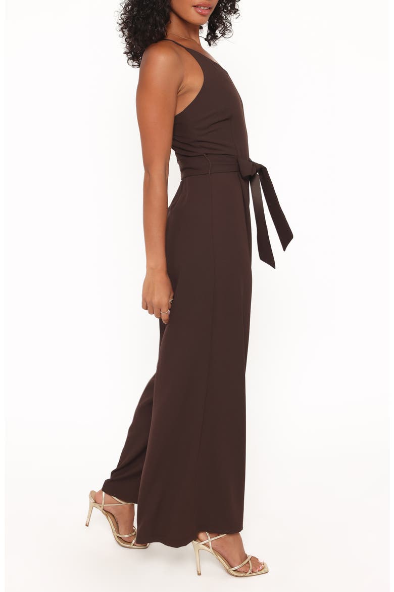 Leyton Asymmetric Jumpsuit, Alternate, color, CHOCOLATE BROWN