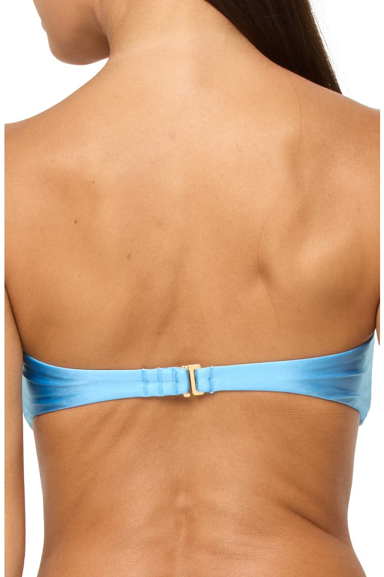Luminescent Strapless Bikini Top, Alternate, color, SEASPRAY