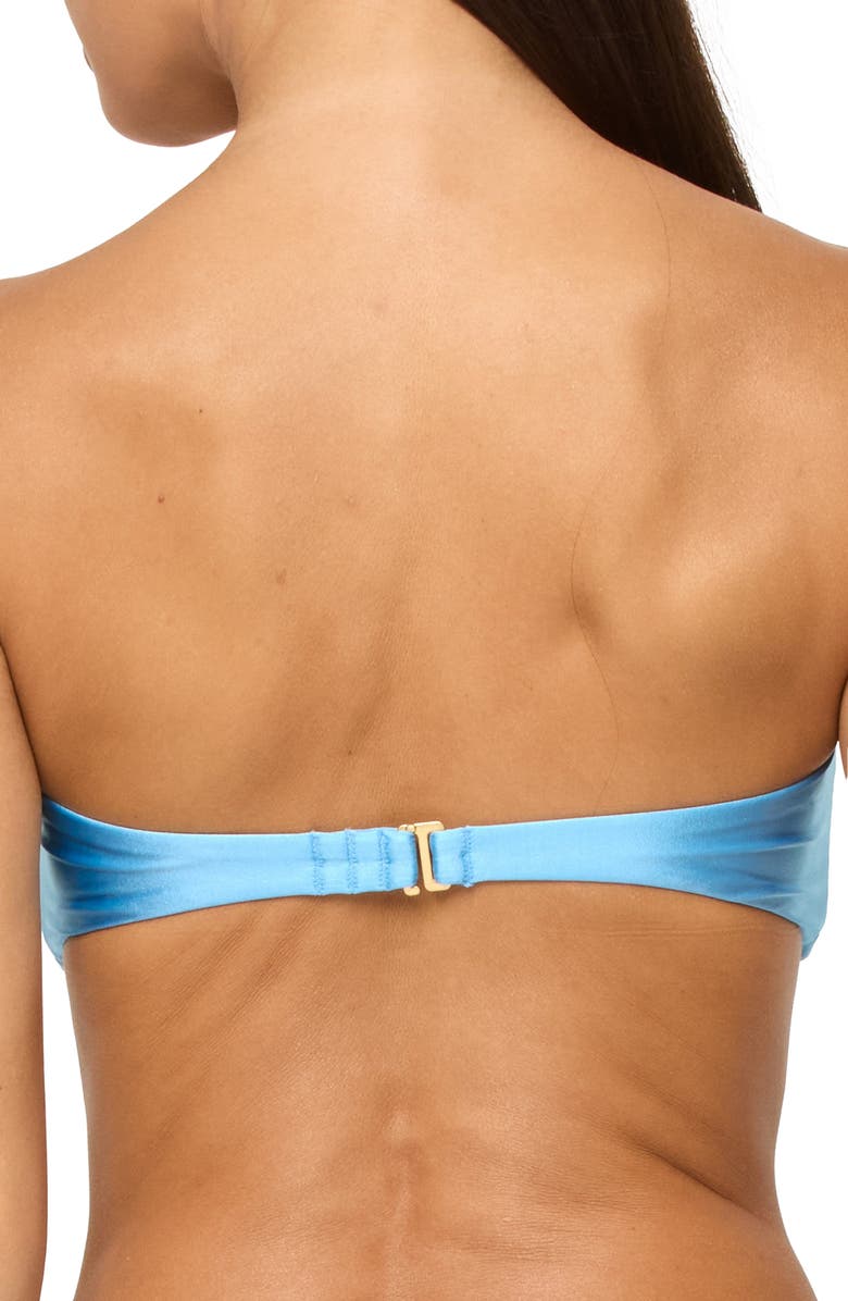 LSPACE Luminescent Strapless Bikini Top, Alternate, color, Seaspray