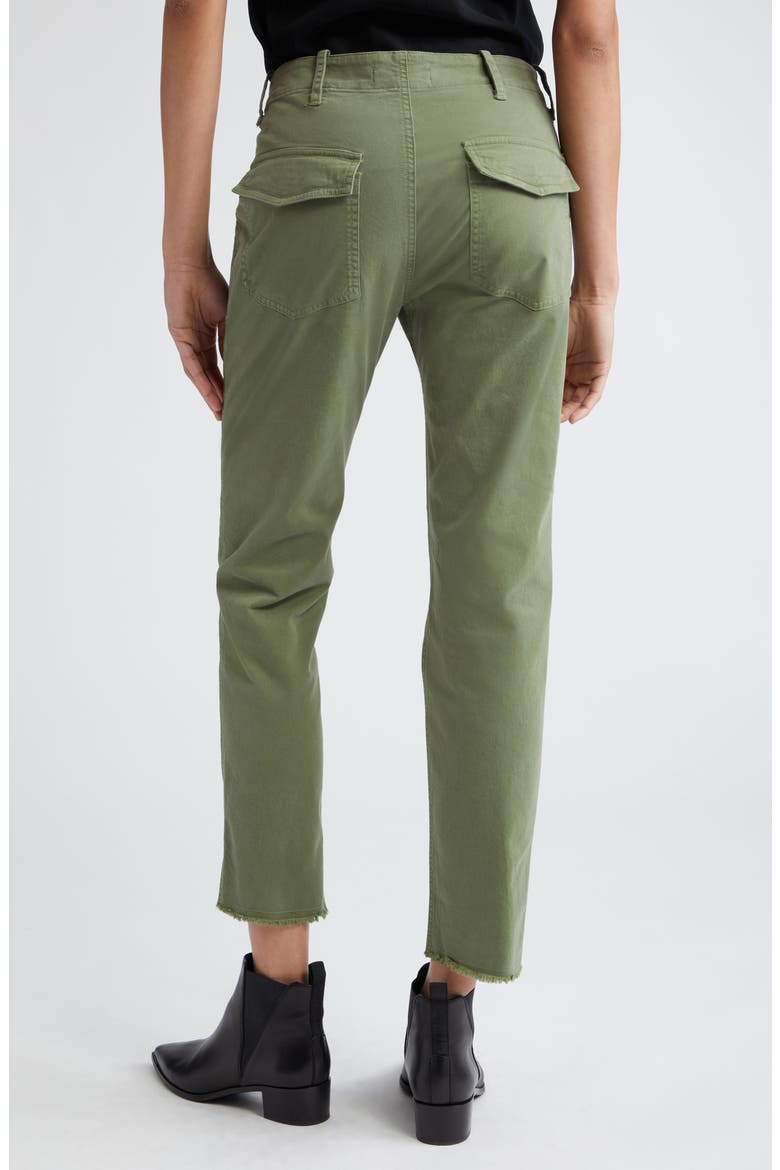 Jenna Raw Hem Crop Cotton Stretch Twill Pants, Alternate, color, CAMO