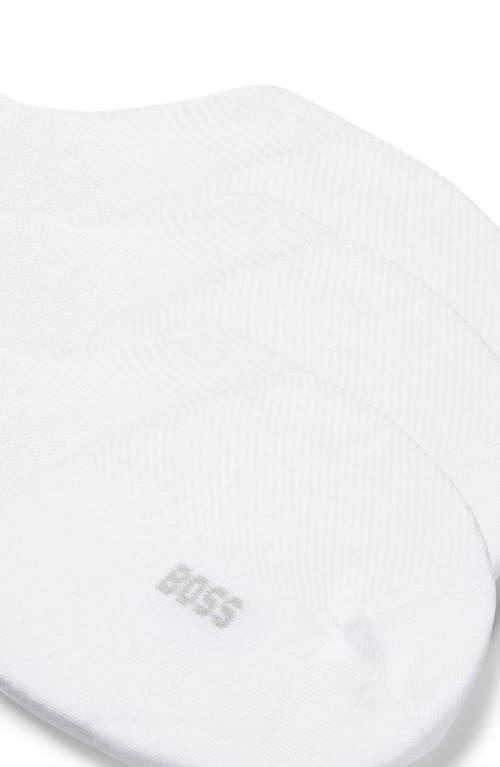 Hugo Boss Boss 3-pack Logo No-show Socks In White