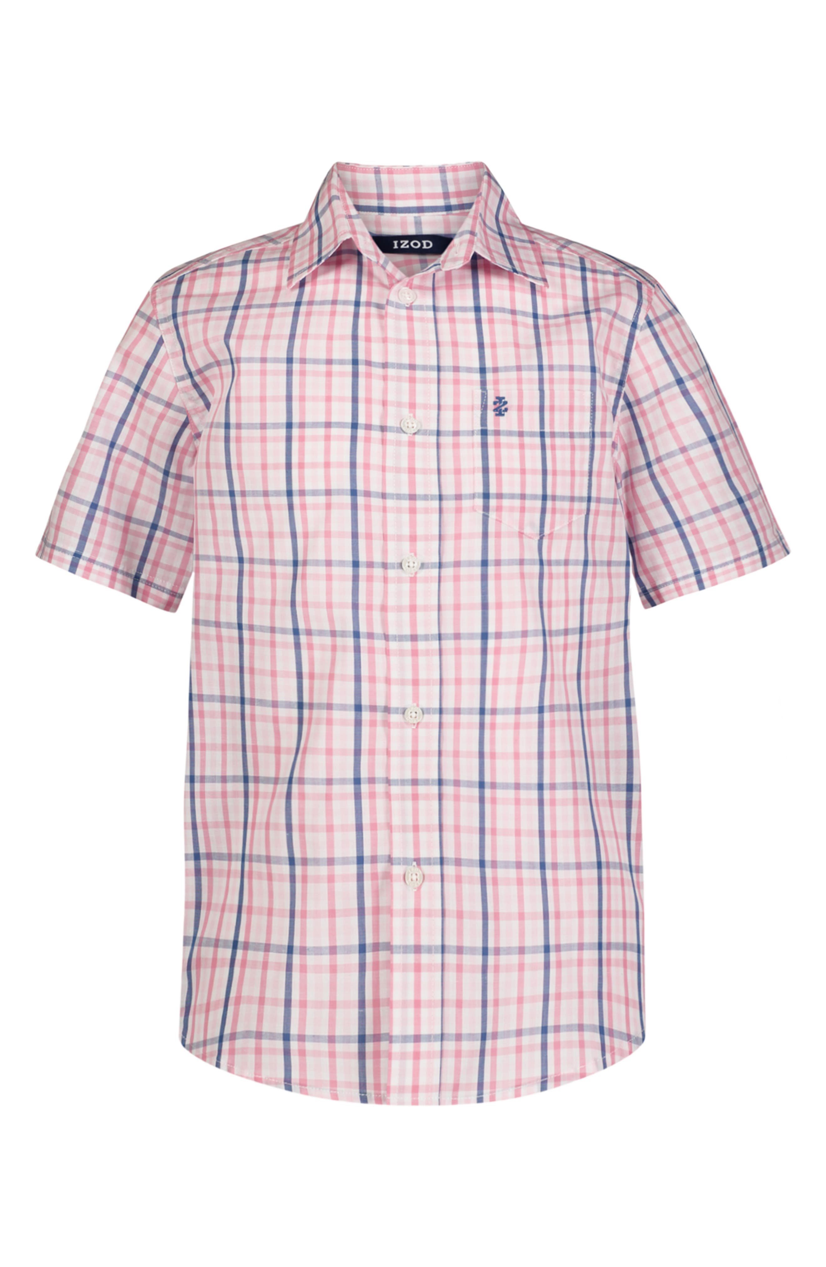 IZOD Kids' Breeze Plaid Short Sleeve Shirt