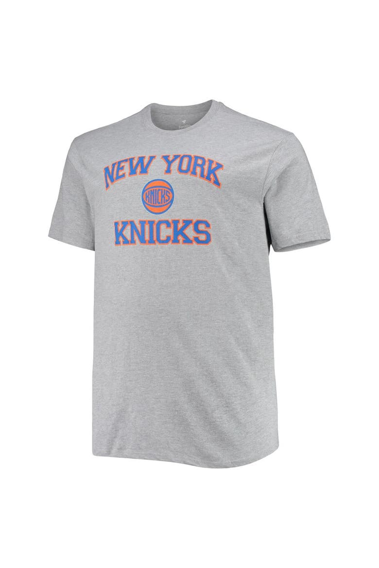 Men's Heathered Gray New York Knicks Big & Tall Heart & Soul T-Shirt, Alternate, color, Heather Gray