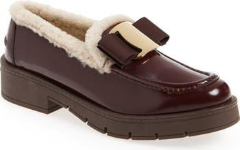 FERRAGAMO直営店 メリノウールのVara Bowモカシン Chunky Vara Bow loafer - Women | Ferragamo