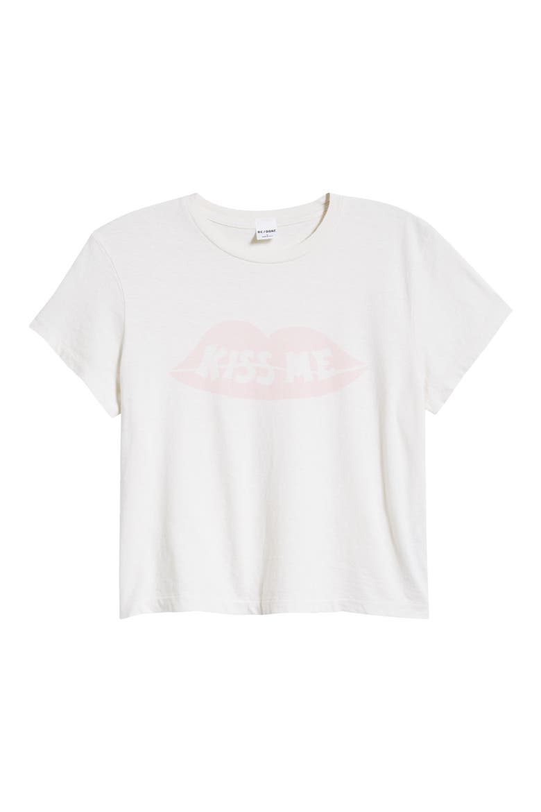'50s Kiss Me Boxy Graphic T-Shirt, Alternate, color, VINTAGE WHITE