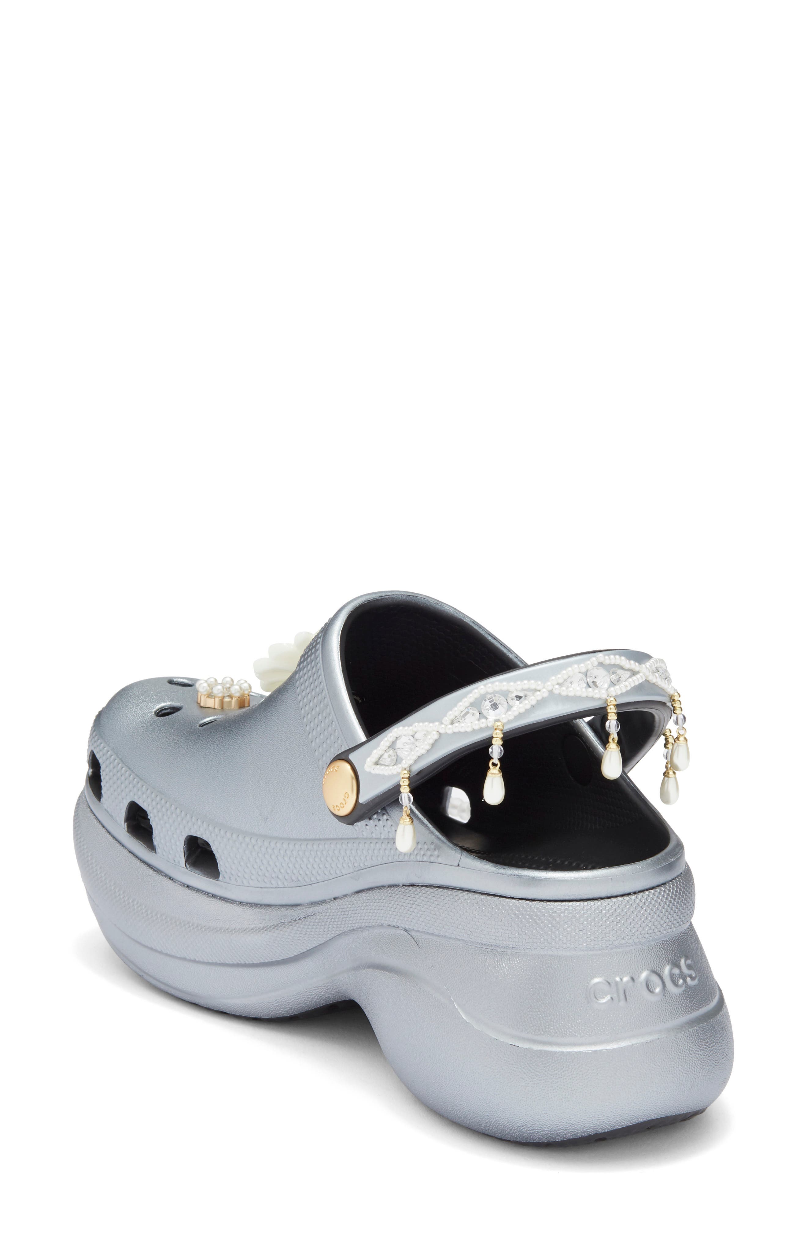 CROCS Bae Jewel Bedazzled Clog, Alternate, color, Black