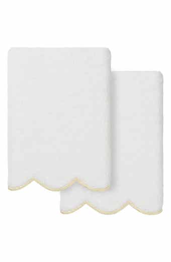 Adornia Scallop Set of 2 Hand Towels