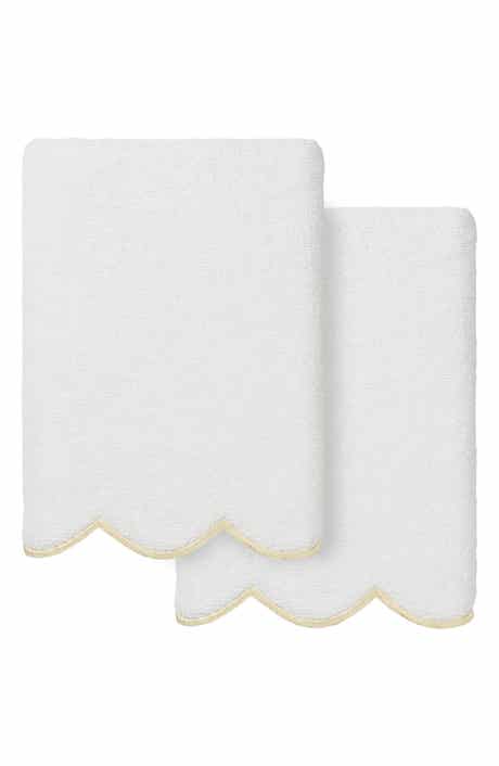 Adornia Scallop Set of 2 Hand Towels