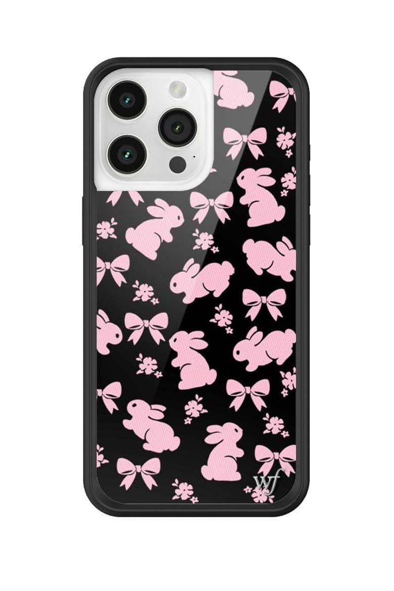 Pink Bunnies iPhone Case, Alternate, color, Black