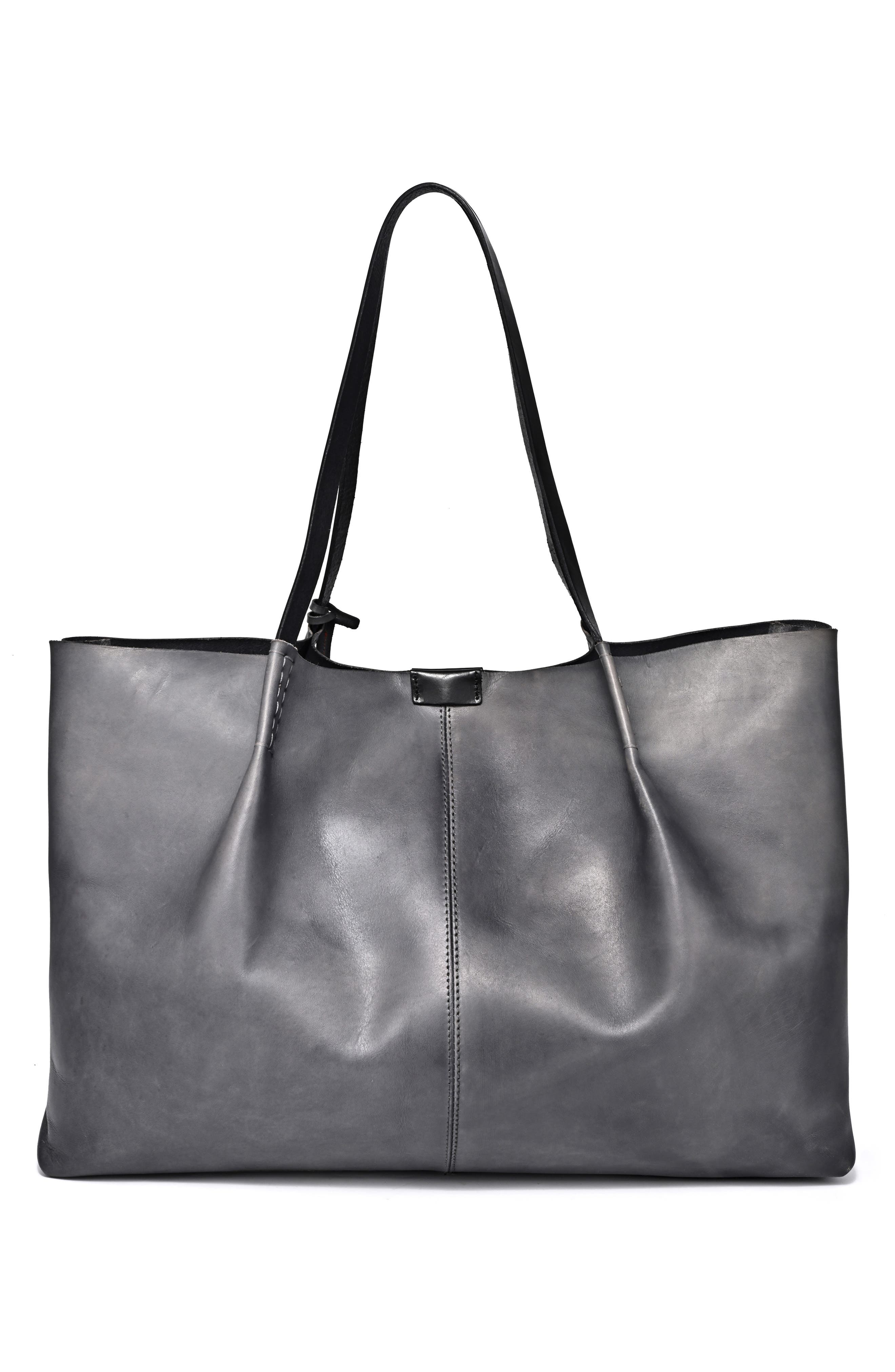 Calla Leather Tote Bag, Alternate, color, GREY