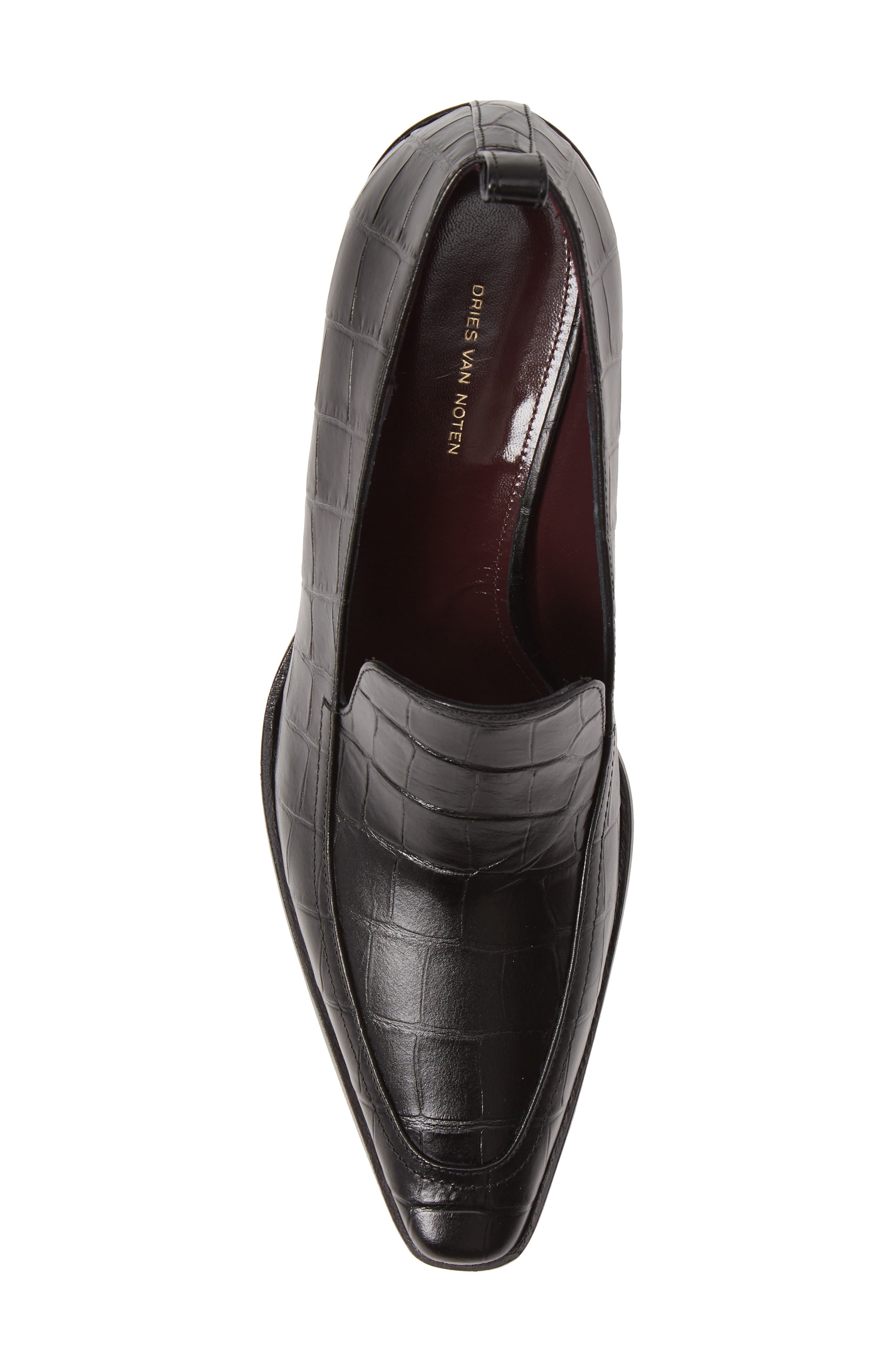 Dries Van Noten Block Heel Loafer Pump, Alternate, color, 