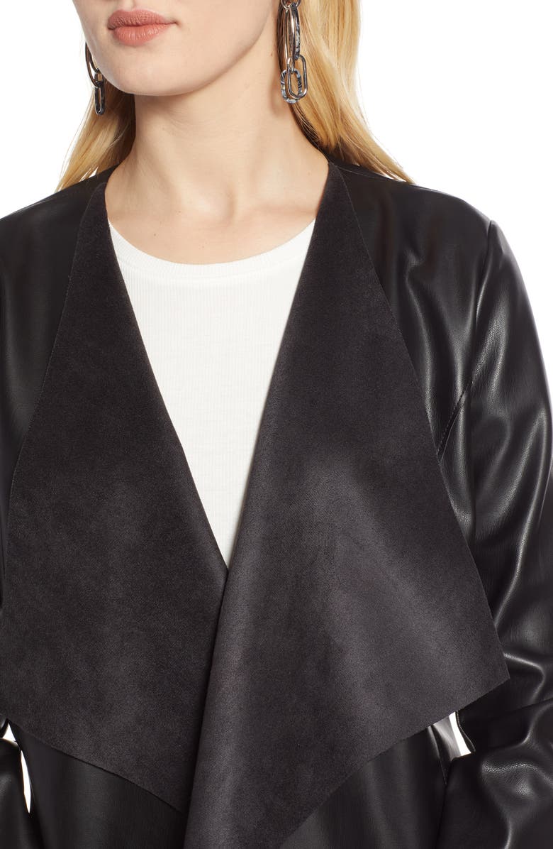 Halogen<sup>®</sup> Drape Faux Leather Jacket, Alternate, color,