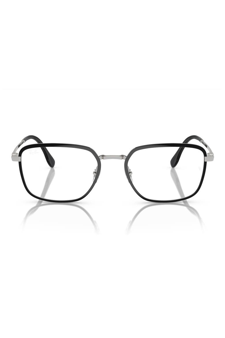 55mm Pillow Optical Glasses, Main, color, BLACK