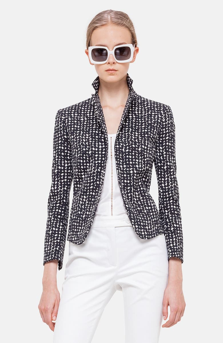 Akris punto Jacquard Peplum Jacket, Main, color,