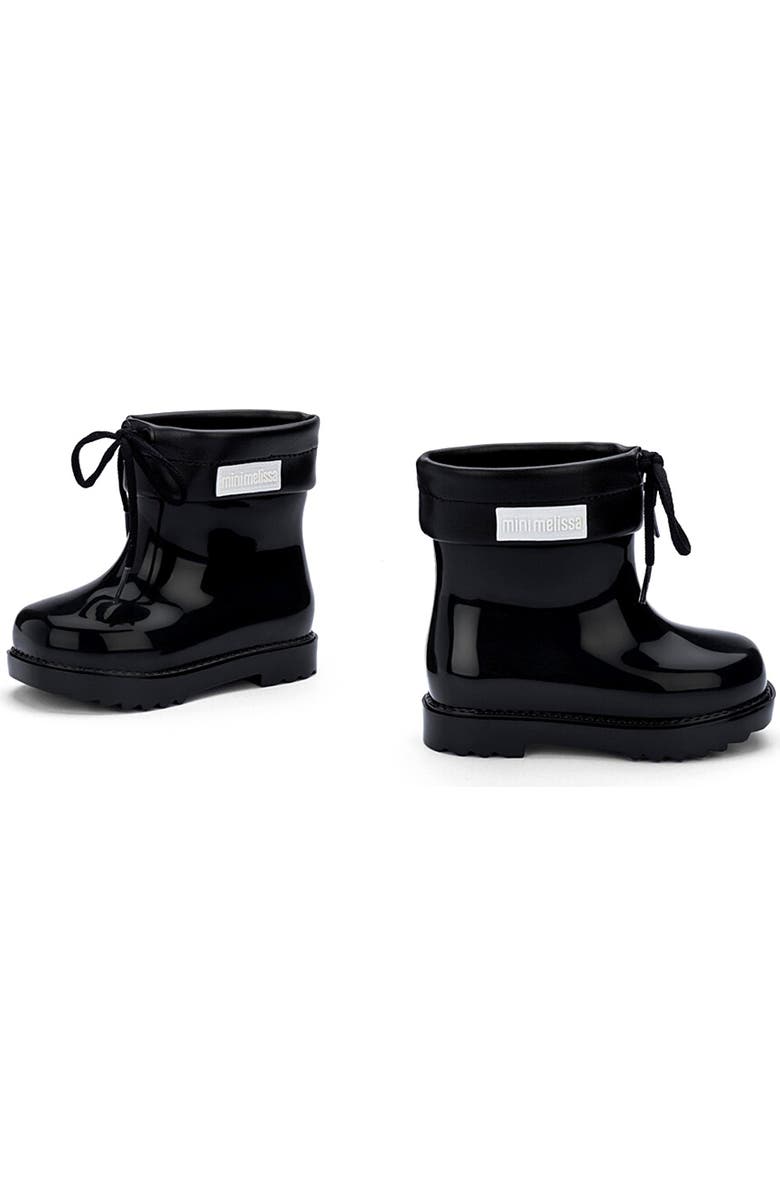 Mini Melissa Glitter Water Resistant Rain Bootie, Alternate, color,