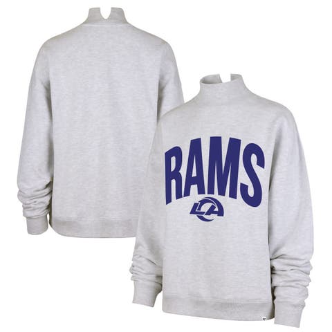 Women's '47  Gray Los Angeles Rams Subtle Muse Mock Neck Sweatshirt