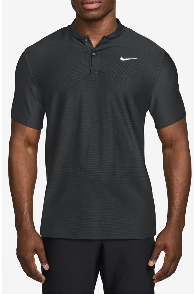 Victory Henley Golf Polo, Main, color, BLACK/ WHITE