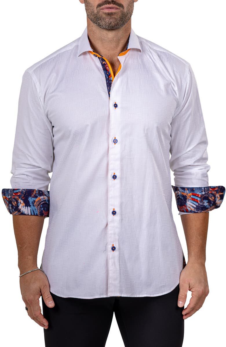Maceoo Eins Marthy Contemporary Fit Cotton Button-Up Shirt, Alternate, color, 