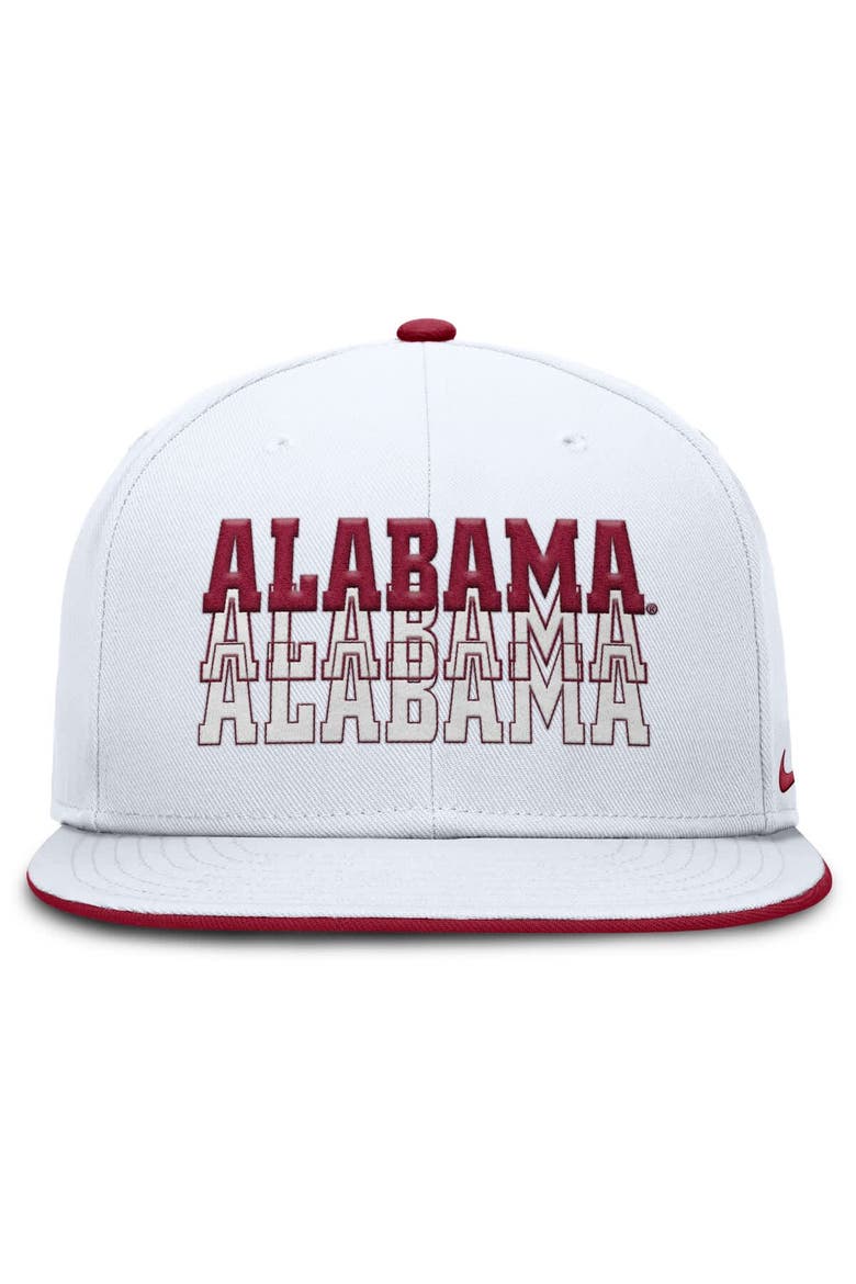 Men's Nike  White Alabama Crimson Tide True Primetime Performance Fitted Hat, Alternate, color, White