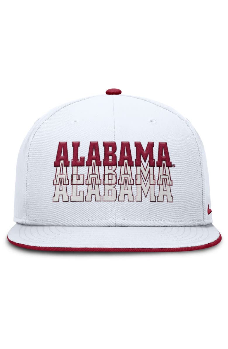 Nike Men's Nike White Alabama Crimson Tide True Primetime Performance Fitted Hat, Alternate, color, White