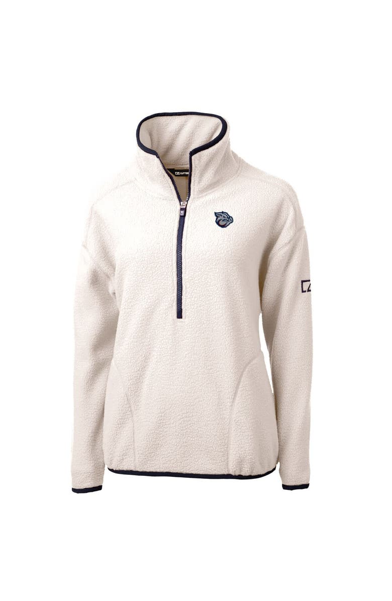Cutter & Buck Women's Cutter & Buck Oatmeal Lehigh Valley IronPigs Cascade Eco Sherpa Fleece Half-Zip Jacket, Alternate, color, 