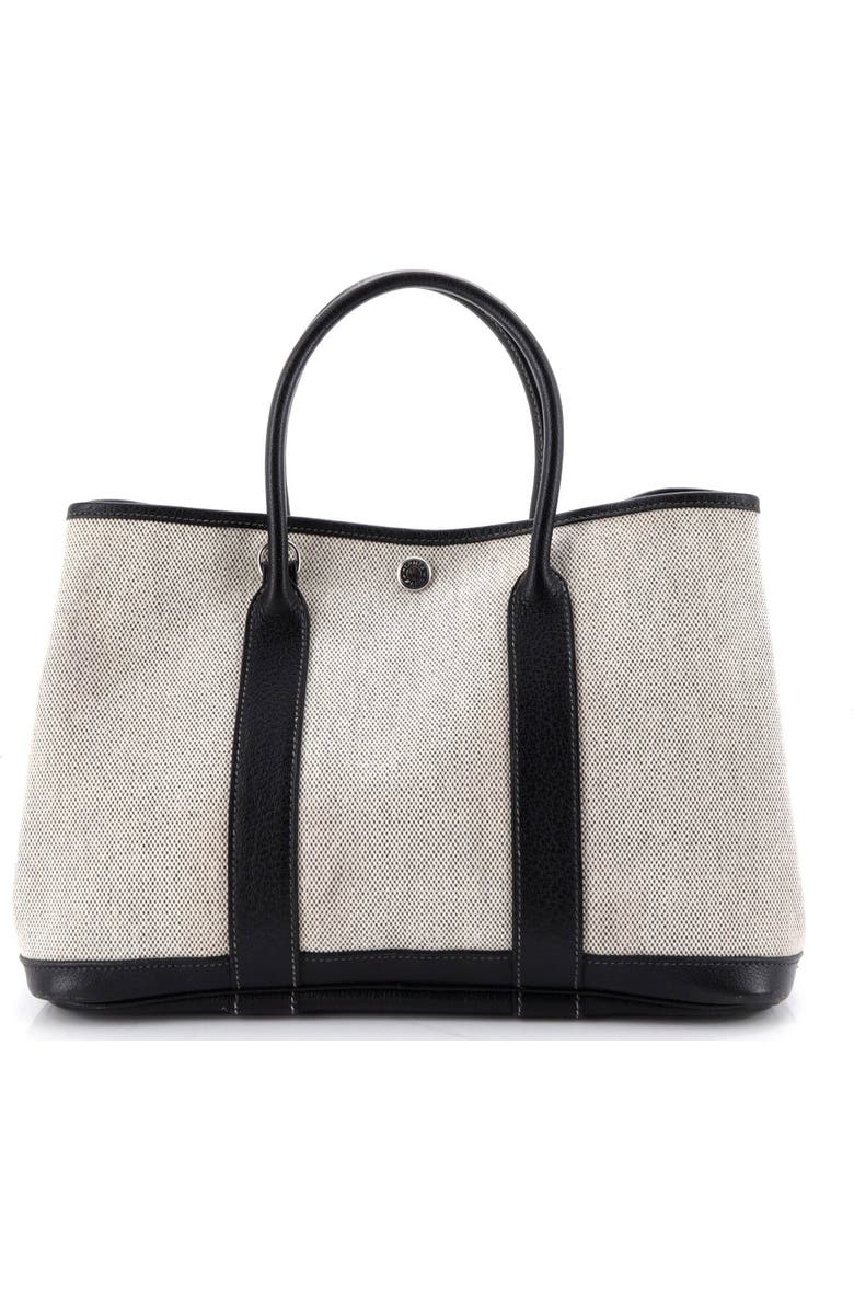 Pre-Owned Hermes Garden Party Tote Toile and Leather 30, Alternate, color,