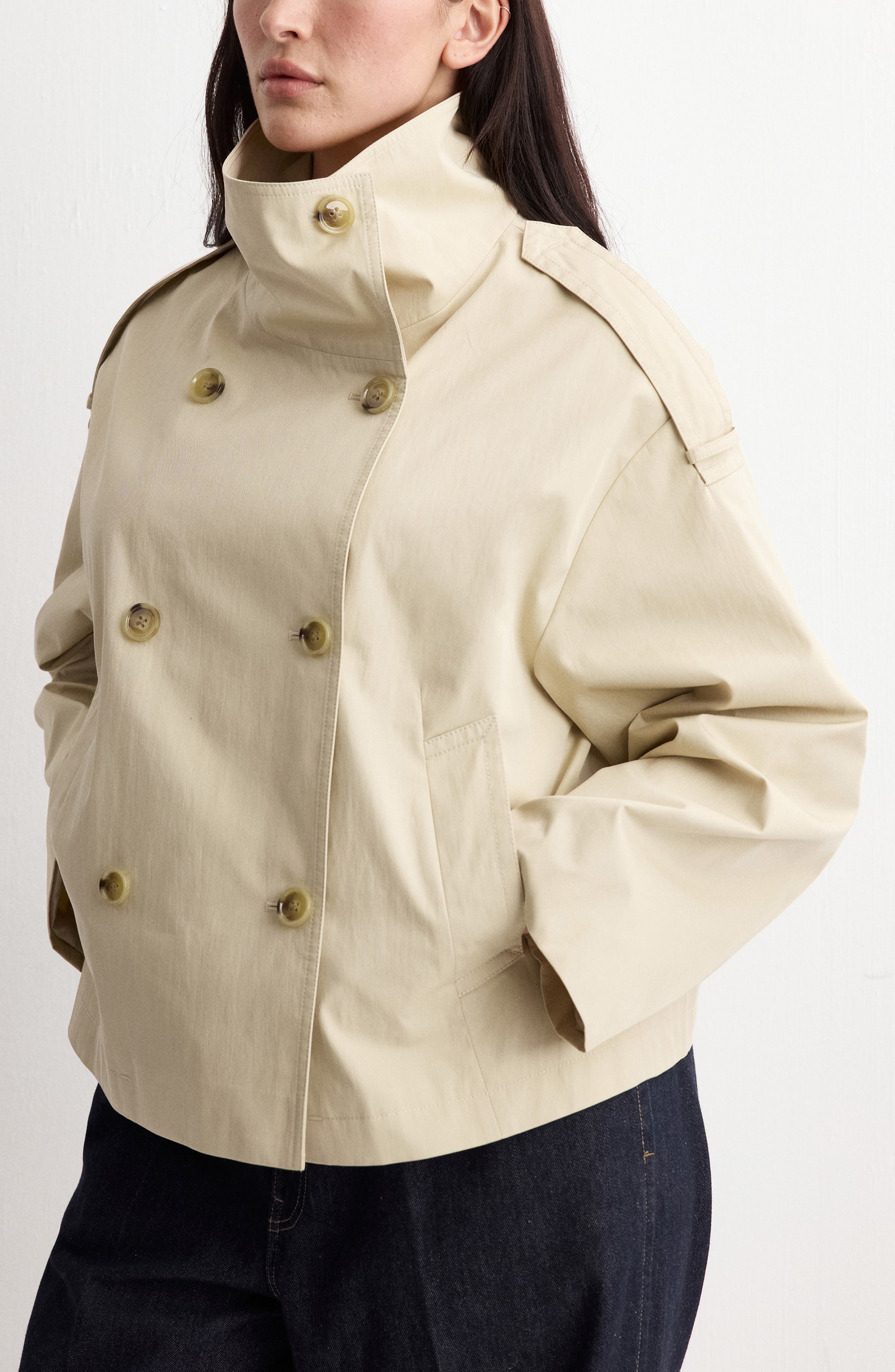 Crop Trench Jacket - image 3