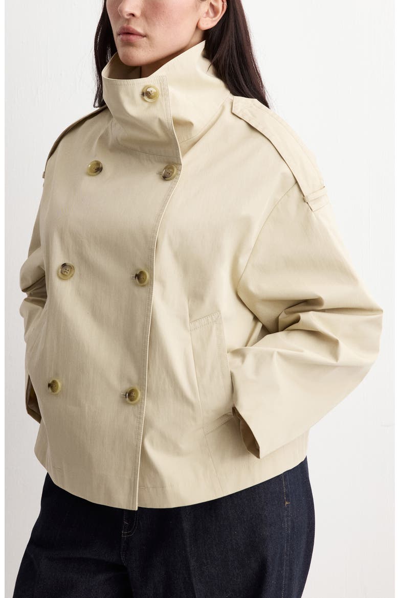 Crop Trench Jacket, Main, color, BEIGE