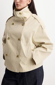 MANGO Crop Trench Jacket